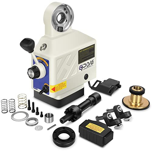 GPOAS AL-460 Z-Axis Power for 450 lbs Milling Machine, 0-200 rpm, 110V Power Supply, for Bridgeport and Other Knee Type Mills with a 5/8 Shaft