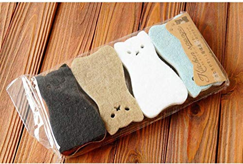 Cleaning Sponge Block 4pcs/set Cat Shape Non-scratch Dishwashing Brush Foam Scrubber for Kitchen Office Bathroom (random Color)