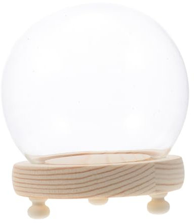BESPORTBLE Preserved Flower Luminous Base Decorative Glass Dome Flower Display Case for Tabletop Ornament for Aesthetic Decor and Display in Glass Dome Cover