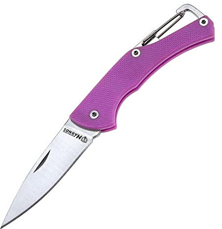 HARNDS Lark coltello piccolo, mini coltello pieghevole a chiave (Viola)