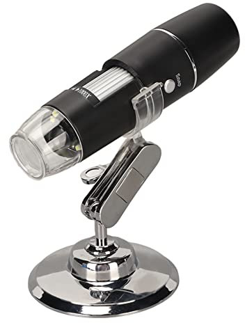 Goshyda Drahtloses Digitales Mikroskop, 0X-1000X-Vergrößerung, Einstellbare Universelle Drehbare Basis, USB-Schnittstelle, WiFi-Handmikroskope für Den Biologischen Forschungsdruck