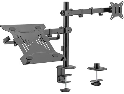 AISENS - DTL32TSR-193 - Soporte de Mesa Giratorio E Inclinable para Portatil y Monitor/TV 9Kg de 17-32, Negro