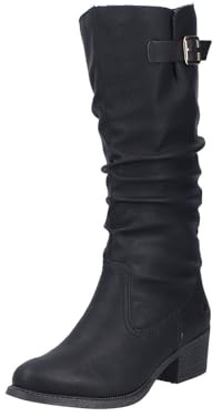 Rieker 73191, Botas de caña Alta Mujer, Negro, 39 EU