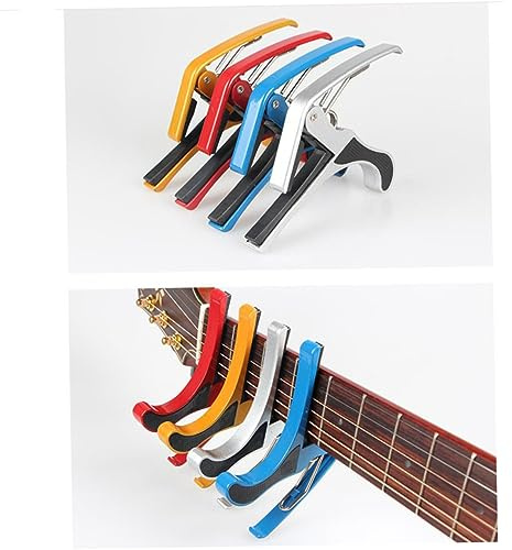 Gitarren Capo 4stücke Metall für Holz und Klassische Gitarre | Geeignet für Erfahrene Spieler und Anfänger, Quick Release, Firm String Tension
