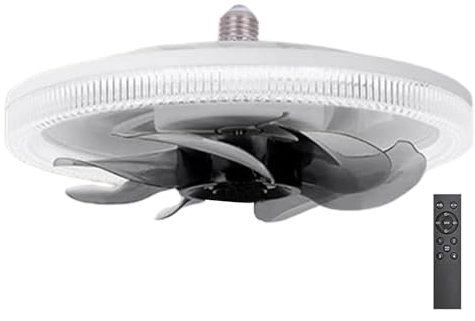 Ventilatori da soffitto con ere,Ventilatori da soffitto con ere e telecomando | Ventilatore a portalampada E27 con,Ventilatori da soffitto LED con erette e telecomando, 3 modalità