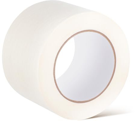 Homoyoyo Cinta De Enmascarar Ancha Blanca Para Acuarela y Pintura, Alta Viscosidad, Fácil De Cortar y Reposicionable, Adecuado Para Manualidades y Protección De Paredes, Rollo 8cm x 50m