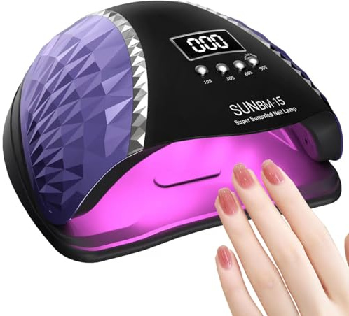 GRILLIN UV LED Nail Lamp, 280W Professional Nail Dryer, This Nail Lamp is Equipped With Automatic Sensor and LCD Display, Which is Suitable For Nail Polish Gel Curing and Polishing Nail Lamp