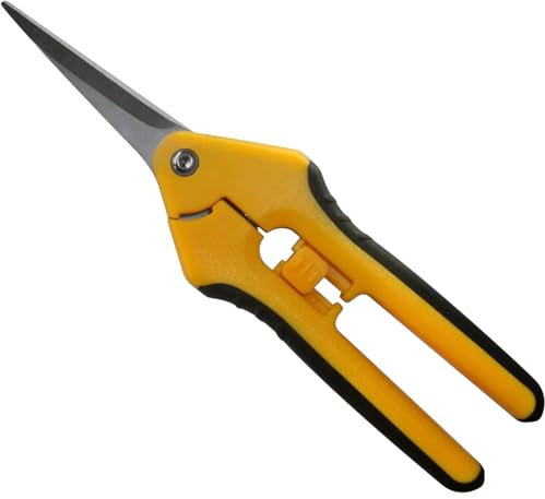 Forbici Potatura Professionali 165 mm in Acciaio Inox – Cesoie con Lame Dritte per Piante, Bonsai, Fiori, Orto – Taglio Preciso e Pulito – Manico Ergonomico Antiscivolo – Mod. 353711