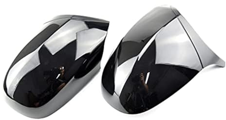 XEBRAD Ett par kolfiberkåpa for bilbackspegel, for, 3-serie E90 E91 LCI Facelift 2009 2010 2011 2012 Ersättningsskydd Car Wing Mirror Cover(BLACK Bright black)