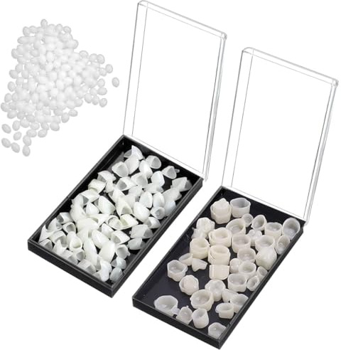 PBAHAUP Corona de Dientes Temporal, 100 Piezas Kit de Reparación de Dientes, Dentadura Postiza Resistente para Dientes Frontales y Posteriores, Juego de Cobertura Dental de Emergencia para Fiestas
