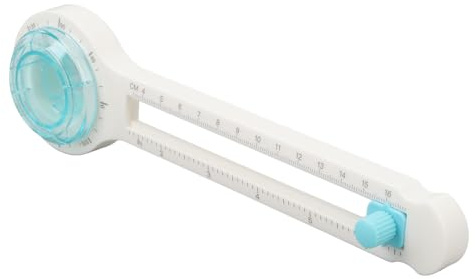 SIXRUN Cirkelskärare Justerbar Cirkulär Pappersskärare PP-plast med Visuell Vinkelskala, Halkfri Kudde 8 Till 32 Cm Diameter för Scrapbooking Pappershantverk Gör-det-självkonstdesign