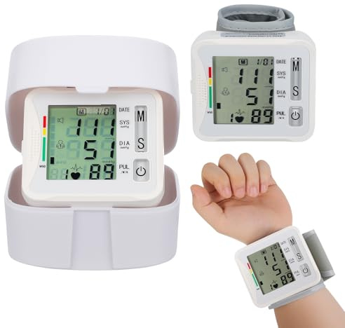 Abaodam Handgelenk Digital Blutdruckmessgerät mit Schlafmodus, ABS Monitor, geeignet für Heim und Senioren mit einfacher Bedienung