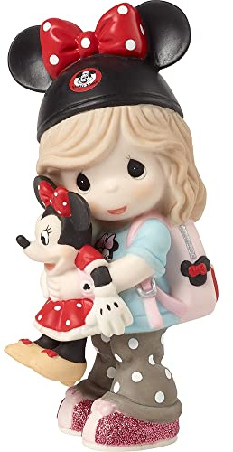 Precious Moments Disney Showcase Girl Minnie Mouse Fan 191063 Figurine, One Size, Multi