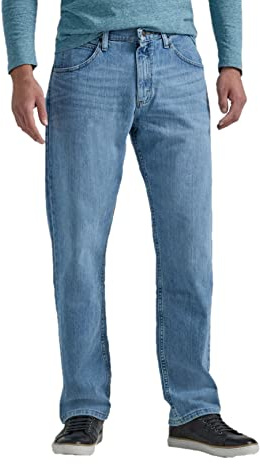 Wrangler Authentics Classic 5-Pocket Relaxed Fit Jean Jeans, Stonewash Light Flex, 42W x 28L para Hombre
