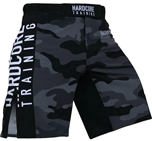 Hardcore Training Fight Shorts Homme Night Camo Combat Shorts Arts Martiaux MMA BJJ Fitness Muay Thai Boxe Grappling No Gi