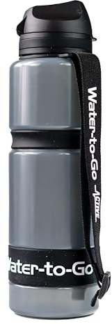 Water-to-Go Eco Active BPA-Free Filter Bottle & Purifier, 750ml, Black