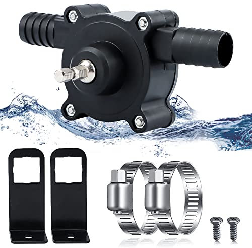 Jognee Mini Electric Drill Pump Portable Water Pump, Hand Powered Self Priming Transfer Quick Pumping Speed for Gardening, Cleaning, Pond, Aquarium, Fish Tank, Black