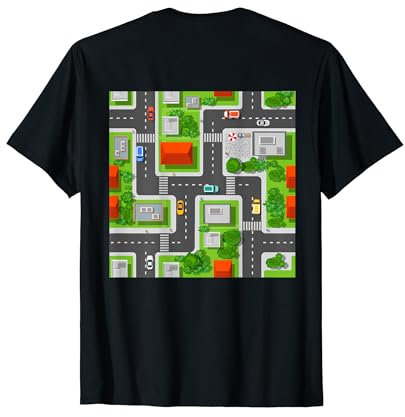 Spielmatte Auf Rücken Massage Spielzeugauto Spielstraße T-Shirt