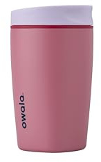 Owala SmoothSip Slider Insulated Stainless Steel Coffee Tumbler, Reusable Iced Coffee Cup, Hot Coffee Travel Mug, BPA Free 12 oz, Purple/Pink (Crochet Queen)