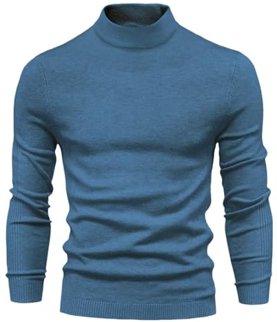 JIANROU Homme Pull Cashmere Pull en Maille Basique Pullover,Pull Pas Cher Pull Col Polo Polo Pull Molletonné Pull en Cachemire Pas Cher Pull Homme Col Rond