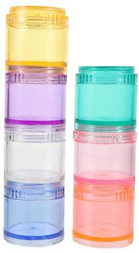 minkissy Portapillole Portatile Settimanale Scomparti Multipli in Pc, Design Impilabile senza Odore, per Uso Domestico e Viaggi Stili multipli