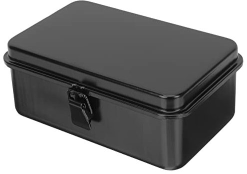 Gadpiparty Metal Toolbox Small Portable Tool Box Organizer with Buckle Closure for Home Garage Workshop Car Trunk Storage