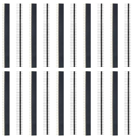 Buchsenleiste 20 Stück,2.54mm Stiftleiste,40 Pin Header Stiftleiste Männlich Und Weiblich,Pcb Löten Buchsenleiste,Für Arduino Prototyp Shield,Pcb,Maschine, Steckbrett