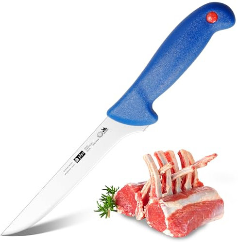 Plys Coltello Disosso Affila Coltelli Macellaio: 16cm Coltello per Sfilettare Pesce Professionale per Prosciutto Crudo