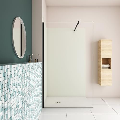 AICA ensemble complet douche à l'Italiennne 120x200cm avec 2 panneaux mural de douche cabine de douche modèle ACP8012WIP12E-131B