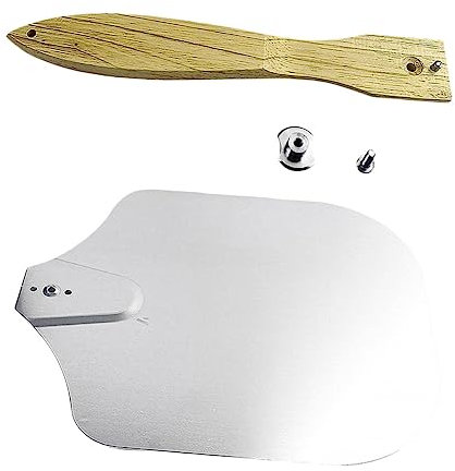 HOLIDYOYO Pala De Madera Para Pizza Espátula Para Pasteles Mango Uso Cocina Plateada