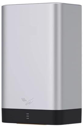 QZCX Asciugamani Elettrico, Mini asciuga Mani Portatile, asciuga Mani Automatico da Parete for Uso Domestico, asciuga Mani rapido for Il Bagno, Grigio