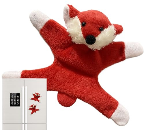 GTFYUDGH Magneti Per Frigorifero Animali In Peluche | Magneti Morbidi Animali per Lavagna Armadietto Compagni - Giocattoli Magnetici Divertenti Educativi Prescolari Per Ragazzi Ragazze Bambini 1-3