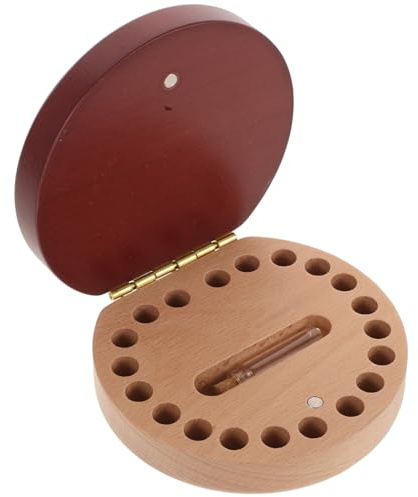 MOTHNUR Caja De Dientes De De Madera Para y Niñas, Cofre Para Recuerdo Con Compartimentos Organizadores, Espacio Para Cabello, Soporte Para Dientes Perdidos, Obsequio Infantil