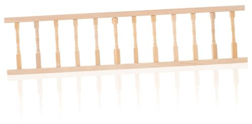 PartyKindom Casa Bambole Fai da Te Ringhiera Decorativa in Legno Naturale Accessorio Miniatura per Casetta