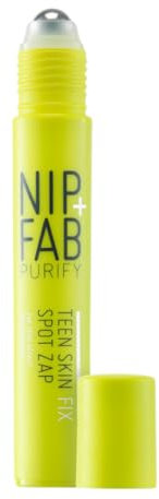 Nip + Fab Teen Skin Fix Spot Zap, Gel per il viso con acido salicilico, Amamelide, Estratto di Wasabi, Eliminazione delle imperfezioni, Prevenzione dell'acne, Pulizia dei pori, 15 ml