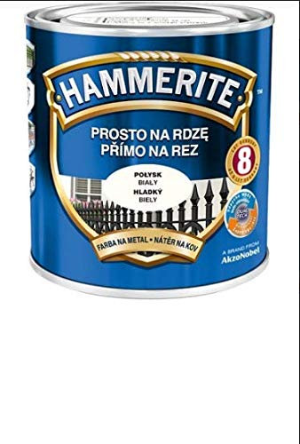Hammerite Metallschutz-lack Lack Rostschutz 0,7 l Glänzend (Glänzend Weiß)