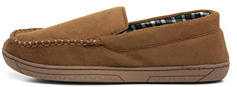 The Slipper Company Mens Moccasin Brown Slipper - Size 9 UK - Brown