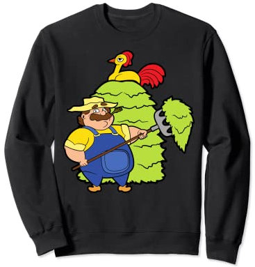 Pitchfork Hayfork Chicken Agriculture Farmer Farm Farming Sweatshirt