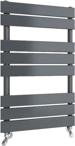 Radbliss Bathroom Towel Rail Radiator 800x450(HxW) mm Anthracite Flat Panel Central Heating Ladder RAD