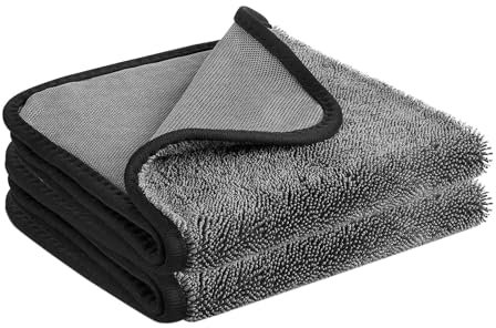 IGTOPS Toalla de lavado de coches, paño de microfibra, paño de pulido para el secado del coche, toalla de coche cosmética, 40 x 60 cm, paño de microfibra para secar sin arañazos y pulir el coche, paño