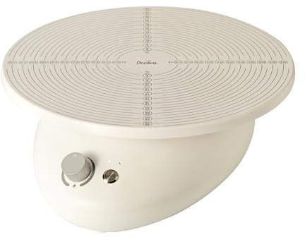 Decora, 9276010 Plato giratorio eléctrico, plato Ø 28 cm, con práctico botón de espera para bloquear la rotación del plato sin restablecer el sentido de rotación y la velocidad