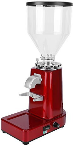 Moulin à café Conique, Accessoire de Préparation de café, Moulin à café électrique, pour Cafés, Magasins de thé à Bulles à Usage Domestique et Commercial (rouge)