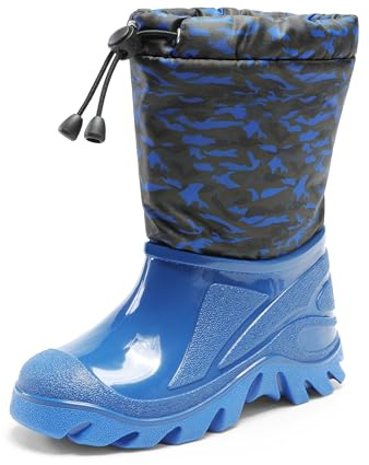 DREAM PAIRS KIDS Cozy Snow Boots,Navy/Black,12 Little Kid