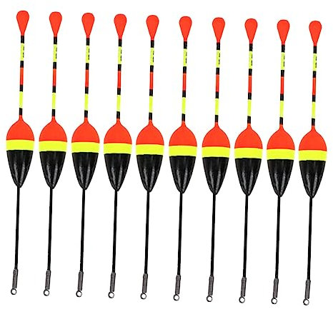 SUPVOX 10pcs Foam Fishing Floats 1.2g Oval Shape Plastic Bobbers Carp Fishing Tackle Tool Suitable for Sea and Freshwater Use