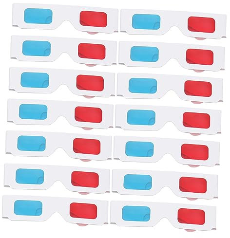 Artibetter 50 Stück Anaglyphen 3D-Brille Karton Rot Blau Universell Für Kinder Und Erwachsene Leichtes 3D-filmerlebnis Für Reisen Und Kino