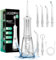 BarberBoss Water Flosser, Plaque-Entferner für Zähne, Munddusche, elektrischer Zahnseide-Apparat, Zahndusche mit 5 Düsen und Reinigungsmodi, tragbarer Mundduschen-Apparat, QR-7024, (weiß)