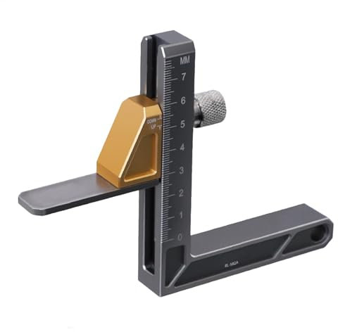 Woodworking Height Gauge - Table Saw Depth Gauge, Aluminum Alloy Table Saw Height Gauge | Lightweight Height Measuring Ruler for Woodworking Height Gauge Trimming Machine, Sawstand
