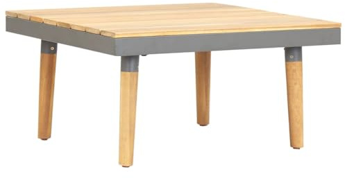 YITHOPI Garten-Couchtisch 60×60×31,5 cm Massivholz Akazie Sofa-Tisch Büro Couchtisch Wohnzimmer Couchtisch Multifunktionaler Couchtisch für Wohnzimmer, Schlafzimmer, Büro