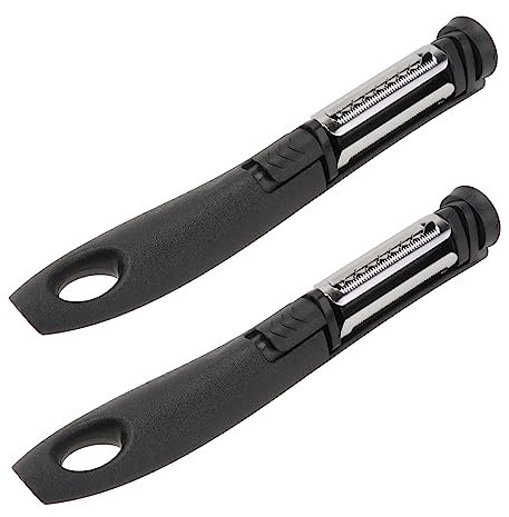 LIFKOME 2piezas Rallador De Cuchillo Para Pelar Pelador De Acero Inoxidable Herramienta De Cocina Para Rallar Queso y Pelar Frutas