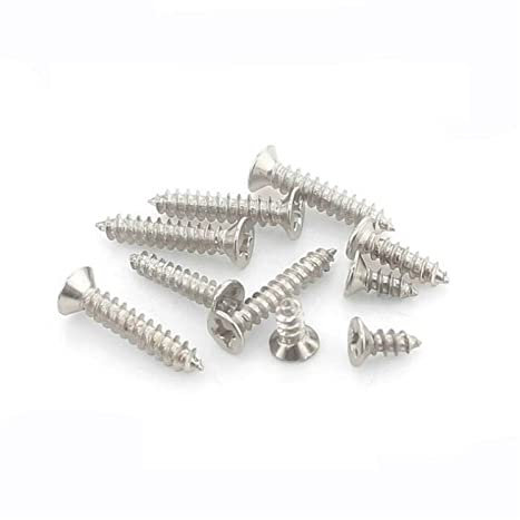 PVUV 800 stücke M2 304 Edelstahl Selbstklopfen Holzschraube Sortiment Kit Sicherungsmutter Holz Flachkopf Thread Nagel Schraube Befestigungssätze